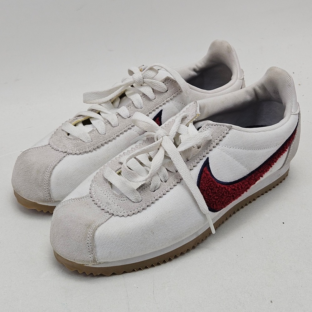 Nike Classic Cortez Nylon Premium Sail Gym Red Chenille 905614-103 Womens 8